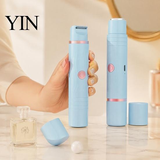 Body Hair Remover 2-In-1 Electric Shaver for Women, IPX7 Waterproof Dual-Head Trimmer, 2 in 1 Removal Tool Face Underarms Legs Bikini Epilator