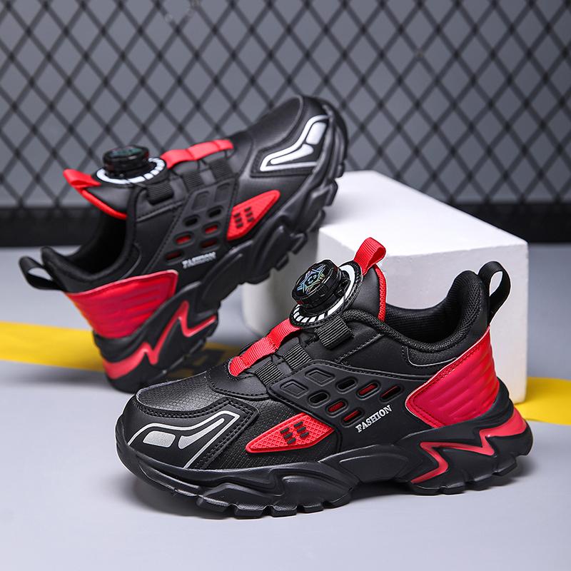 Four Season Children's Pu Leather Casual Shoes For Boy Girls Sneakers Outdoor Breathable Kids School Walking Sport Running Shoes