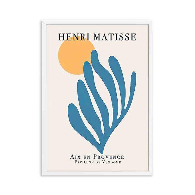 Solid Wood Frame Vintage Poster Henri Matisse Fashion Retro Posters And Prints Abstract Portrait Wall Art Painting Pictures Home Decor