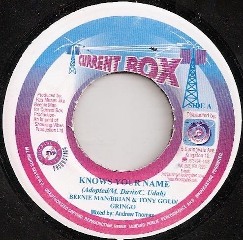 

7inch Record BEENIE MAN / BRIAN & TONY GOLD / GR - Knows Your Name NONE Current Box Jamaica Reggae, Ska & Dub Used