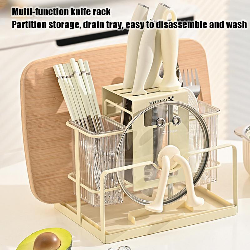 Utensil Organizer Stand Kitchen Flatware Organizer Holder Pot Lid Storage Stand Kitchen Flatware Holder With Drip Tray For Spoon