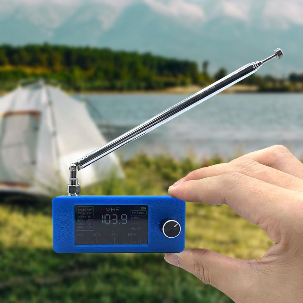 SI4732 0.5-108mhz Portable Radio LSB USB AM FM Pocket Mini Radio 1.9inch IPS Screen Pocket Radio w/ Antenna FM/AM Radio Receiver