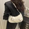 Y2K Vintage PU Leather Women Shoulder Bag Small Crossbody Bag Fashion Ladies Underarm Bag Clutch Purse and Handbag CLE