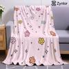 Pink Base Mini Daisy Ultra Soft Sherpa Fleece Blanket Fluffy Warm Halloween Cozy Throw for Sofa Couch Bedroom Gift All Season