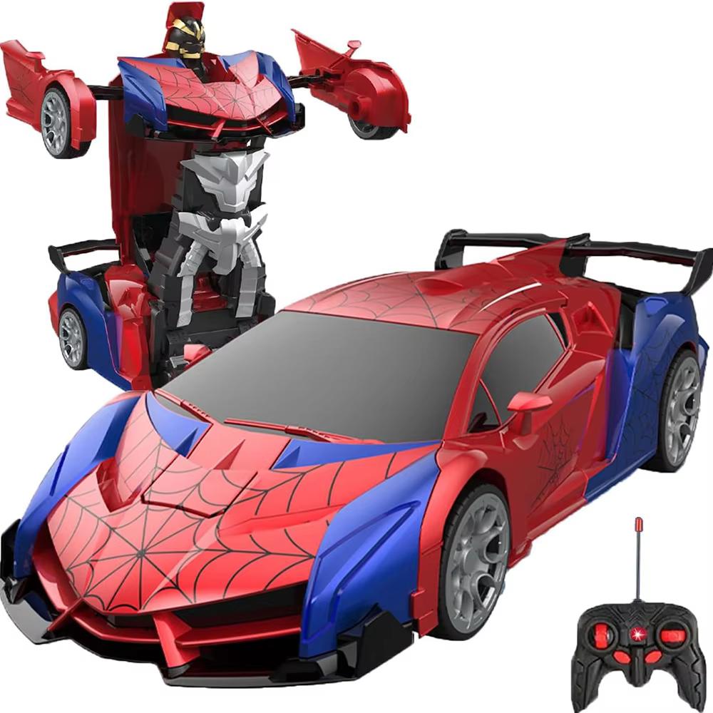 2.4GHz Deformable Spider Robot Car Remote Control Stunt Toy with LED Lights Rechargeable Battery Gift for Boys And Girls