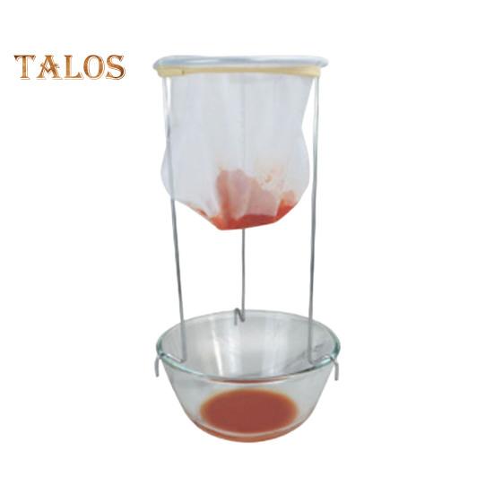 Stainless Steel Jelly Strainer Stand with Nylon Reusable Filter Bag Stable Triangular Design Kitchen Filter Holder for Nut Milk Juices Cheese Yogurt