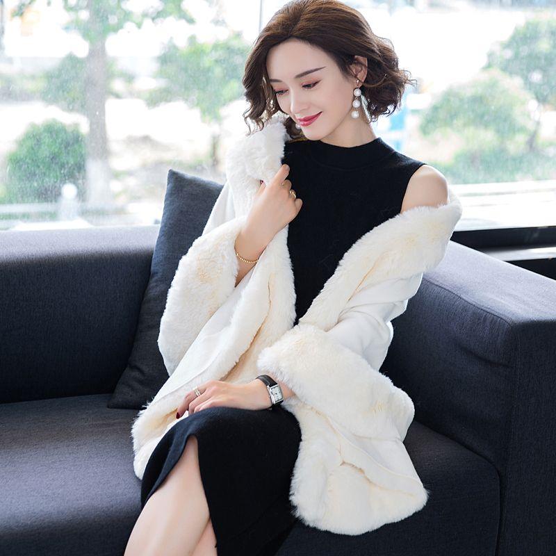 New warm outerwear autumn and winter thick shawl jacket fashionable cape women's clothing knitted sweater