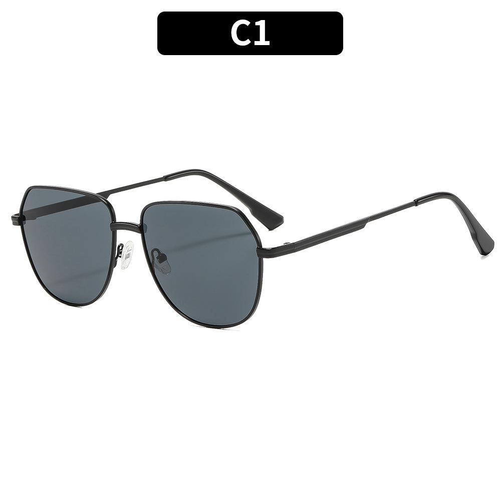 Toad-Shaped Sunglasses Metal New Retro Plain Sunglasses High-End Women S Street Photography Trendy Sunglasses