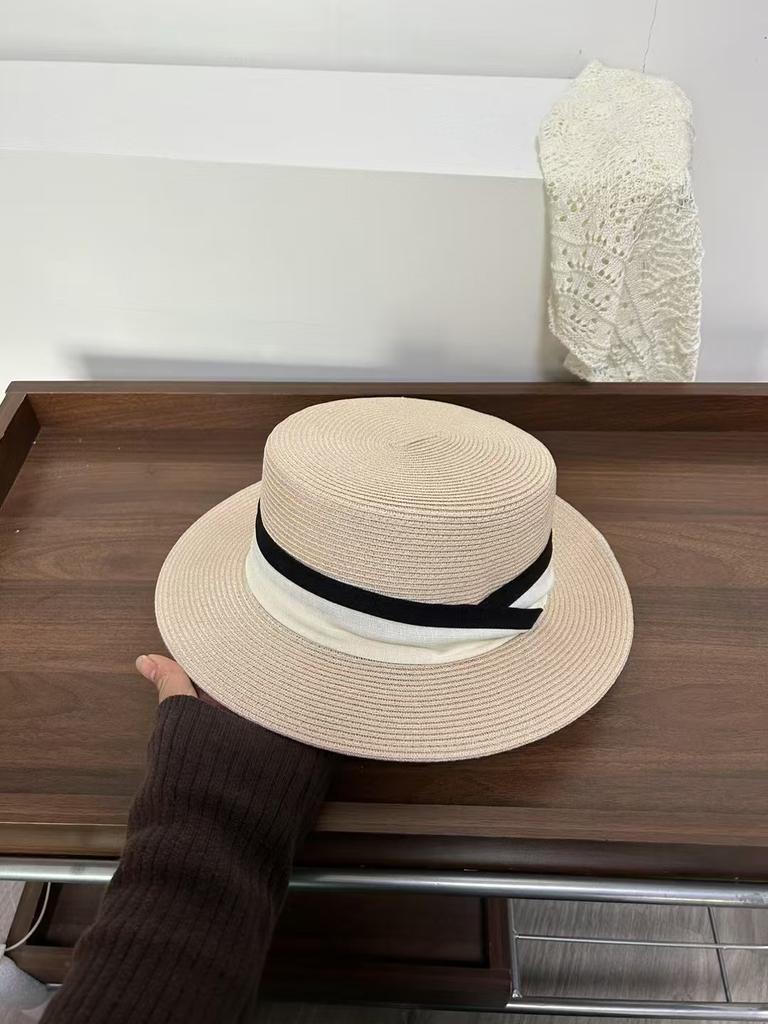 Platt hatt dam sommar strand semester stor skärm solskydd solhatt mode platt topphatt