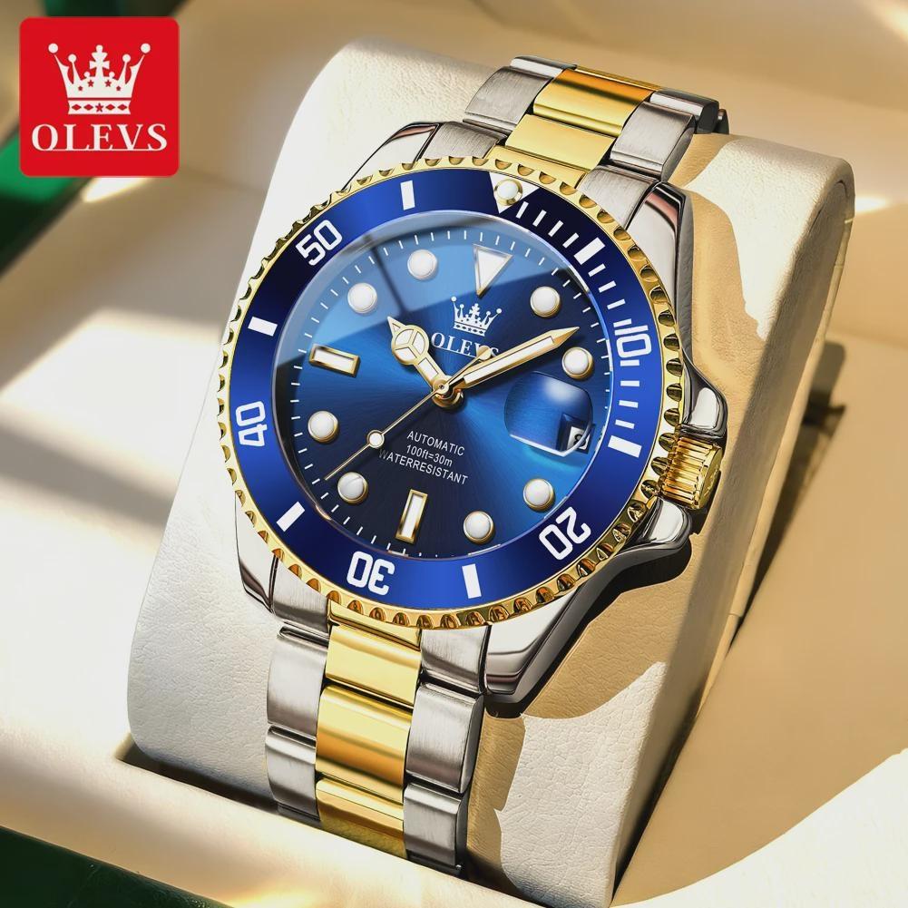 OLEVS Orologio Meccanico da Uomo Lusso Business Impermeabile Luminoso Automatico Classico Orologi da Polso Eleganti da Uomo