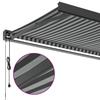 Retractable Awning Anthracite & White 3.5x2.5 M Fabric & Aluminum