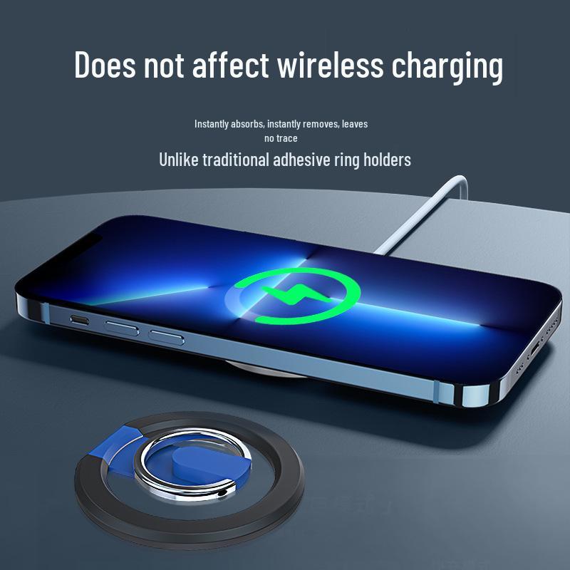 Telescopic Foldable Aluminum Magnetic Phone Holder with Finger Ring
