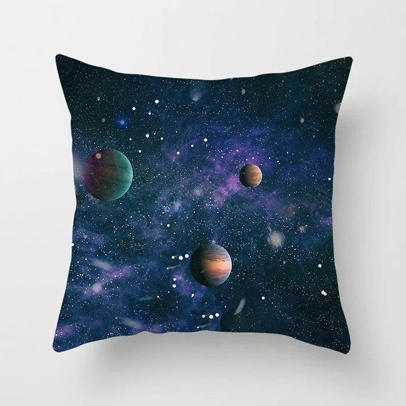 Starry Sky Landscape Planet Series Printed Pillowcase Sofa Seat Cushion Cover Future Sense Home Decoration Embrace