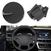 Black Leather Steering Wheel Cover Trim For Hyundai Sonata 9 2015-2017 (4-Spoke)