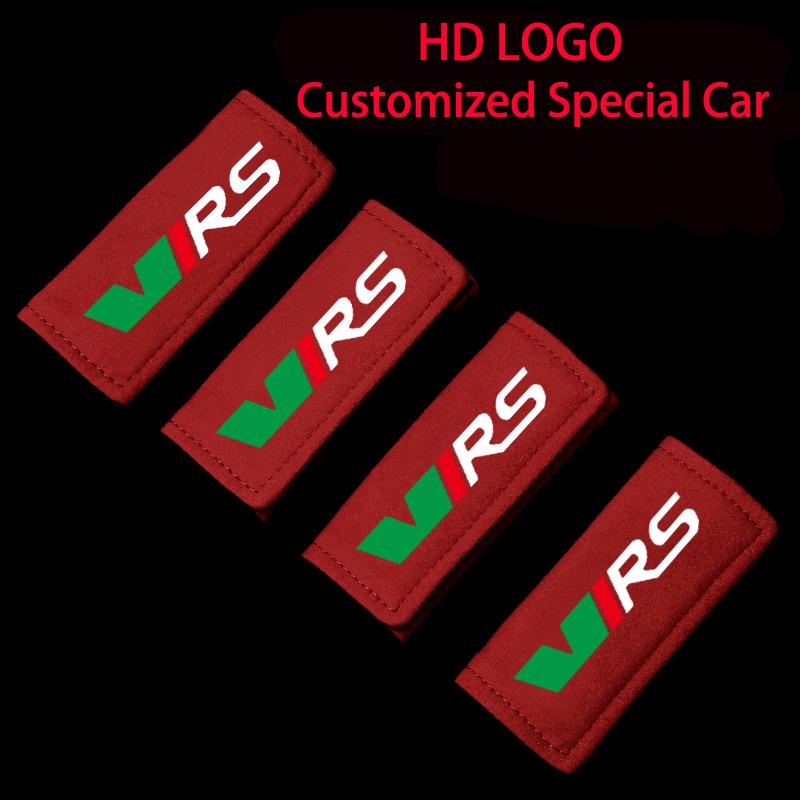 1pc Leather Car Roof Armrest Pull Protection Cover Gloves Door Handle Decoration For Skoda VRS Octavia Kamiq Kodiaq Accessories Lcvr69
