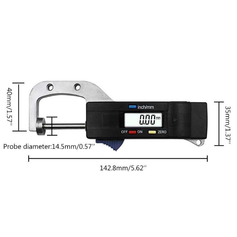 Upgraded Digital Thickness Gauges Mini Portable Horizontal Electronic Thickness Meter Measurement Measure Tool Durable-