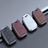 Zinc Alloy Cowhide Car Remote Key Case Shell Fob For VW Volkswagen Passat B8 Magotan For Skoda Kodiaq Superb A7 Smart Keyless