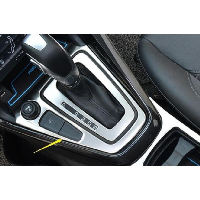 AT Silver Steel For Ford Focus 2015-2018 Central Console 1PCS Gear Shift Cover
