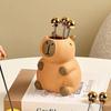 Tabletop Storage Capybara Pencil Storage Box Ornament Capybara Stationery Organizer  Makeup Brush