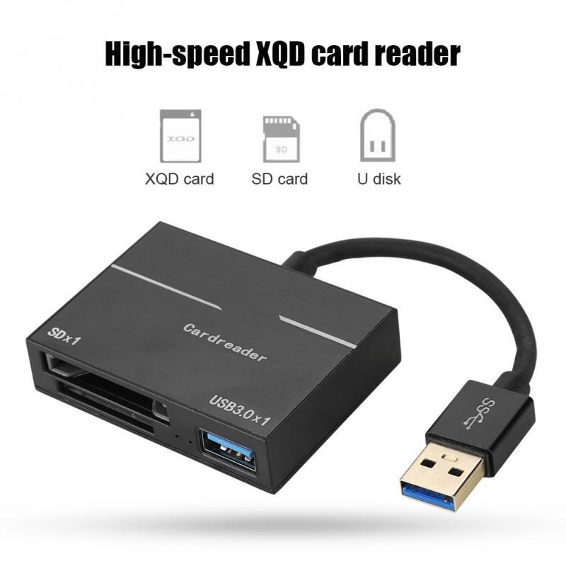 Alician XQD SD Card Reader 500MB S High Speed XQD2.0 USB3.0 HUB Camera Kit Adapter Black