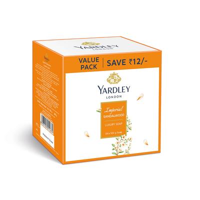 Yardley London Luksusowe Mydło Drzewo Sandałowe, 100 G, Opakowanie 3 szt.
