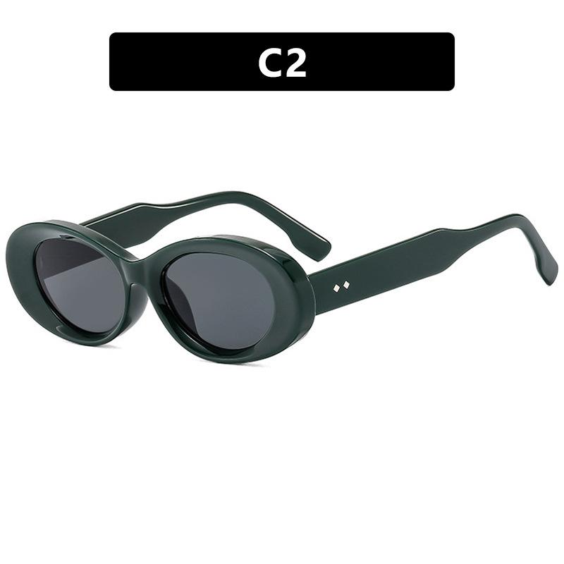 New Retro Oval Small Frame Sunglasses Women Retro Uv Resistant Sun Glasses Sunshade Eyewear Uv400 Luxury Brand Design Eyeglass