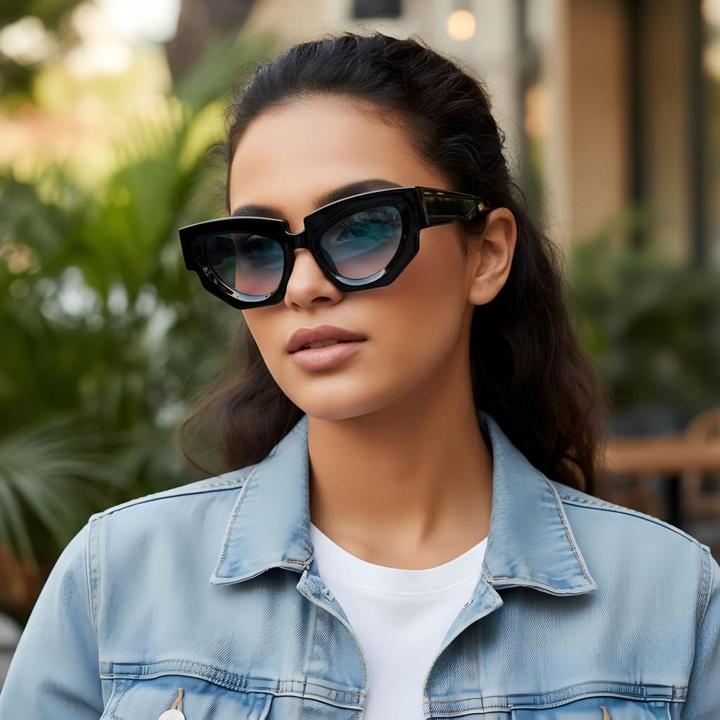 European And American Fashion New Cat Eye Sunglasses Retro Trend Versatile Men'S And Women'S Casual Sunglasses Uv-Proof Glasses