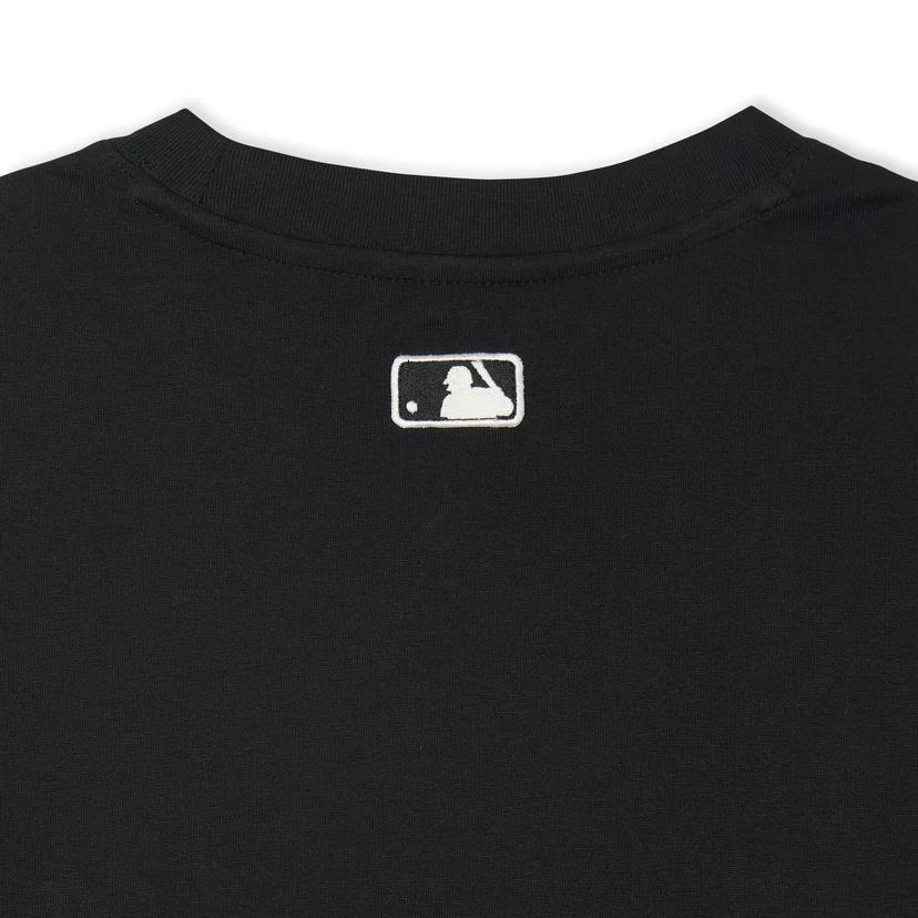 New MLB Drop Shoulder Sleeve T Shirt Women's Black 3FTSB0543-50BKS
