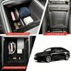 Car Central Armrest Console Box Suede Storage For Tesla Model 3 Y 2021-2023 Armrest Hidden Drawer Storage Box Accessories