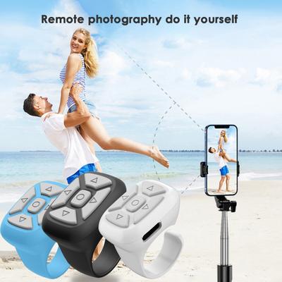 Anillo de control remoto Control remoto Bluetooth Compatible con modo 5.3 Video corto/Cursor bloqueado Teléfono con punta de dedo Accesorios para teléfono