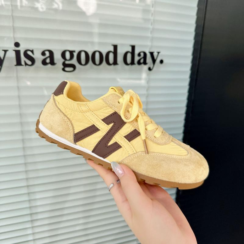 

Flat-soled women s shoes, new summer versatile little white shoes, lightweight sports and leisure board shoes 40 жёлтый