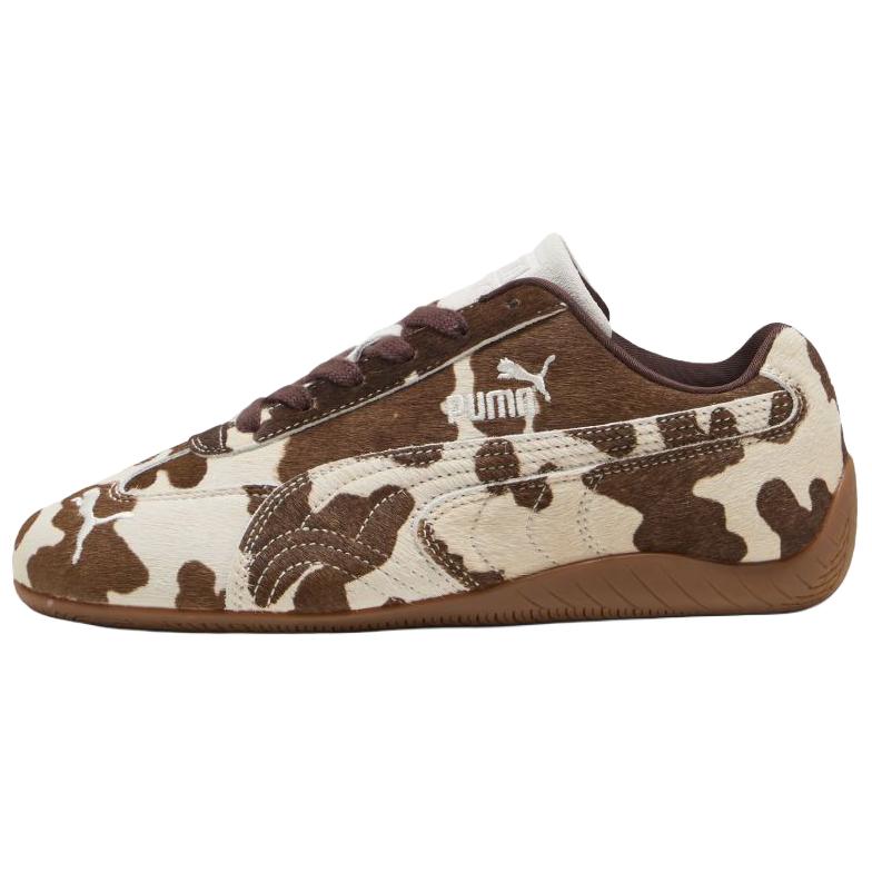 Puma Speedcat OG Womens Chocolate Brown Gum Cow Print 406141-01 EU 37