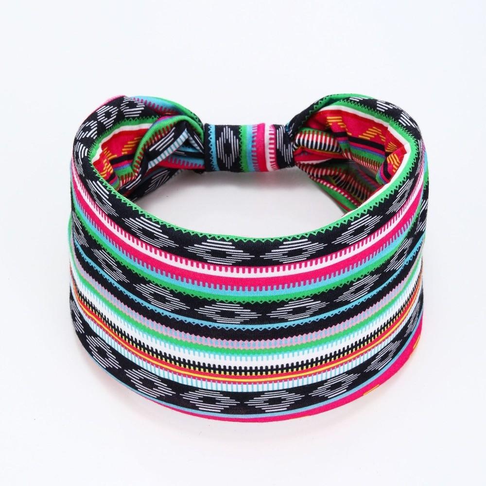 

Широкие повязки на голову Boho, эластичный принтованный платок на голову, новая мягкая бандана для йоги 1