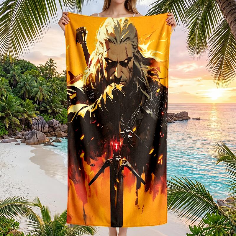 Witcher Fashion Beach Towel: Ideal for Summer Adventures Soft, absorbent and quick drying suitable for swimming and bathing