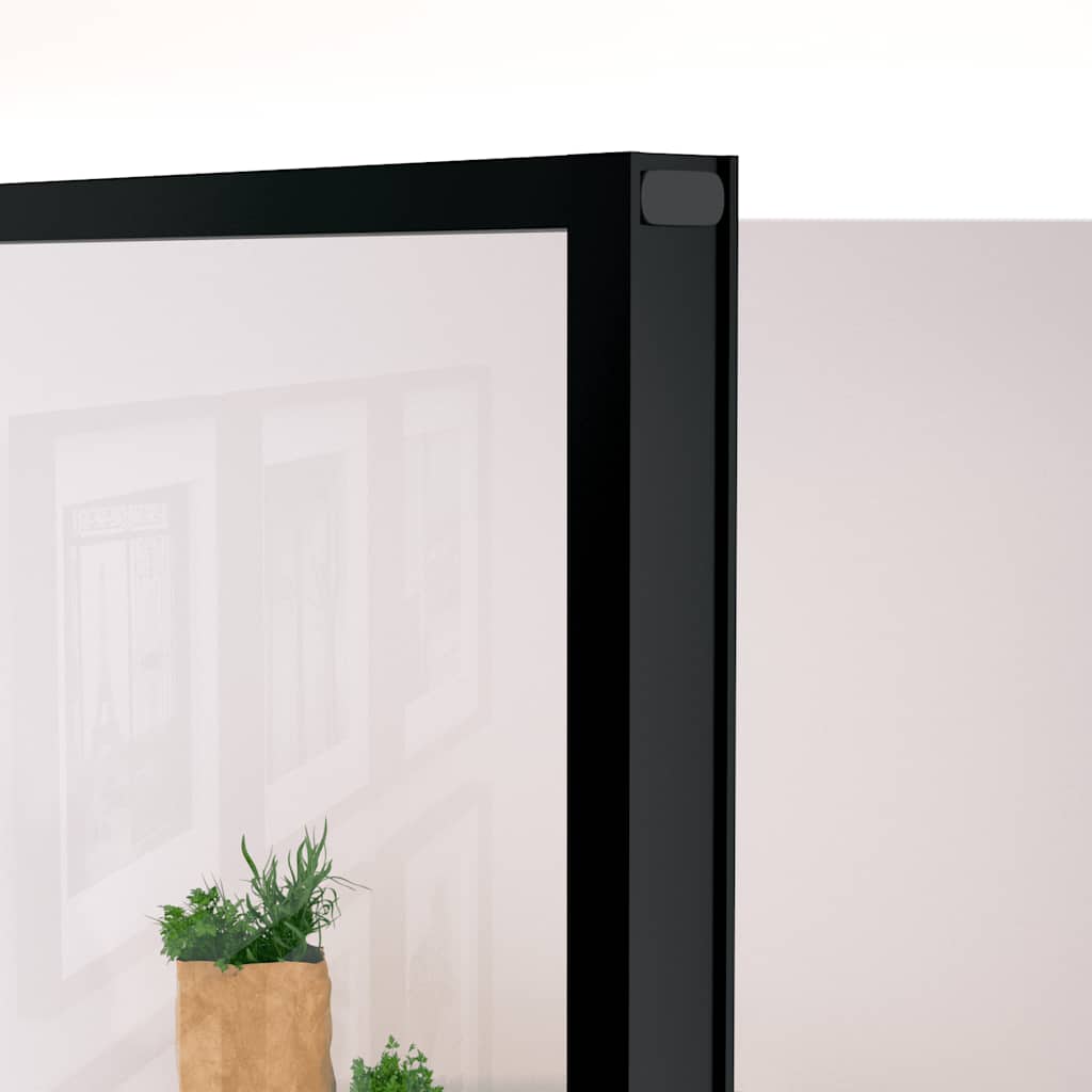 Vidaxl Interior Door, Black, 83X201.5 Cm, Glass and Aluminum