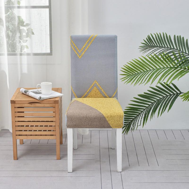 Universal Simple Chair Cover, One-Piece Elastic Dining Chair Cover, Plaid Household All-Inclusive Elastic Dust Cover