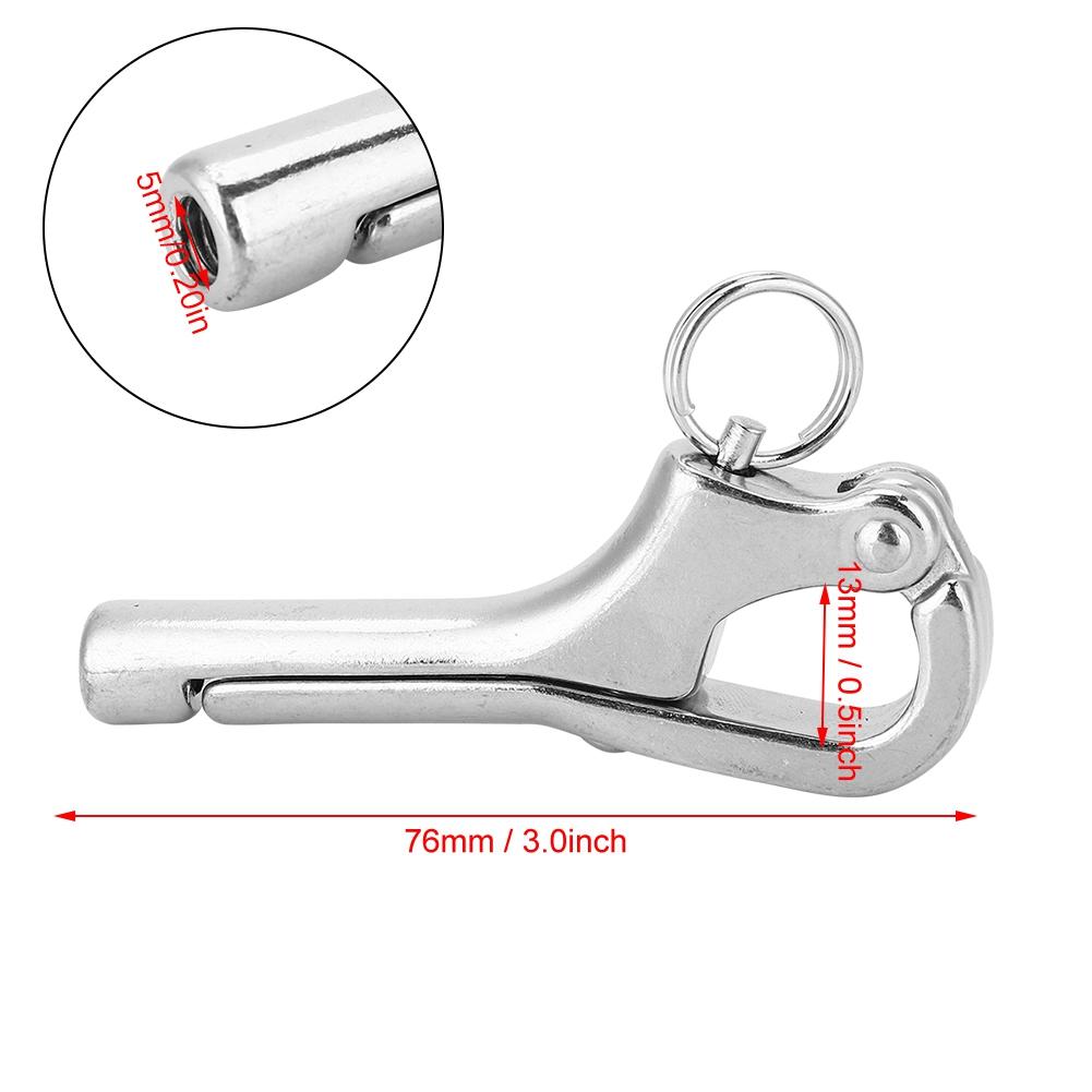 Durable Stainless Steel Quick Release Snap Shackle Leash Hook for Boat Sailing Yacht 4