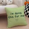 Refreshing Serene Matcha And Mint Green Cushion Cover Throw Pillow Cover Hidden Button Durable Polyester Chair Cushion
