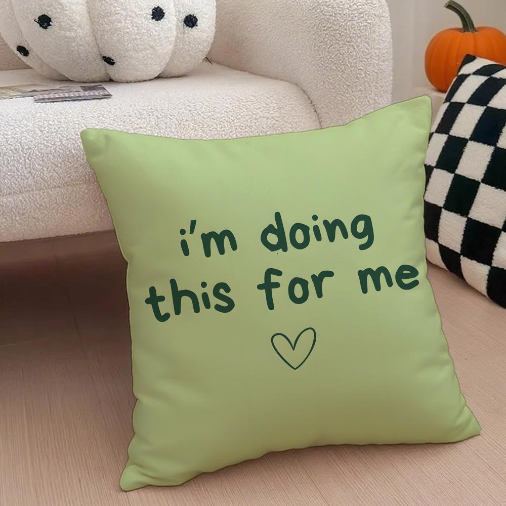 Refreshing Serene Matcha And Mint Green Cushion Cover Throw Pillow Cover Hidden Button Durable Polyester Chair Cushion