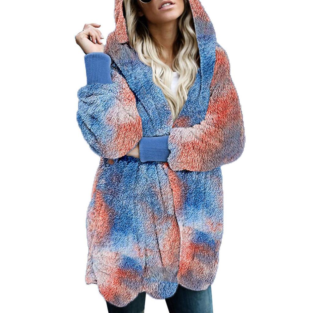 fuzzy open front jacket