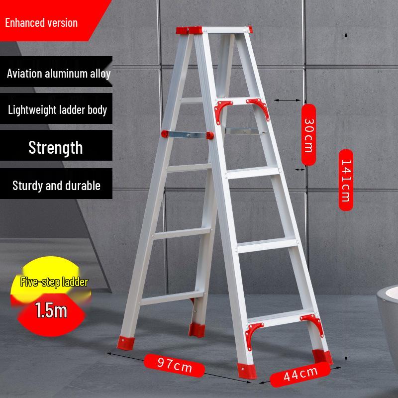 2M Multifunctional Aluminum Alloy Foldable A-frame Telescopic Ladder for Indoor Climbing