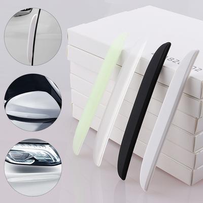 4Pcs Luminous Car Door Rearview Mirror Edge Scrape Protective Strips Guard Bumper Guards Protector Protection Universal
