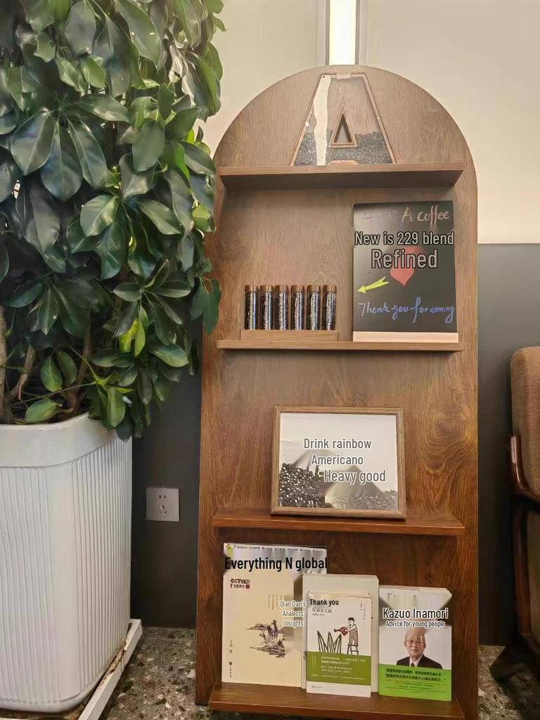 Nordic Floor-Standing Bookshelf: Multi-Layer Wall Storage Rack for Magazines and Picture Books