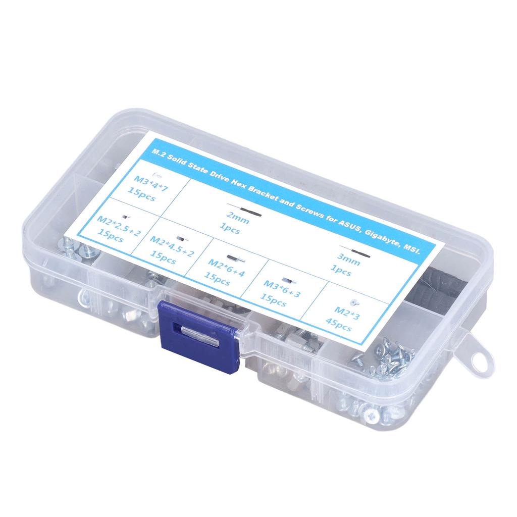 Laptop Repair Screws M.2 Solid State Drive Fixing Studs with Screwdrivers and Hex Head Bracket