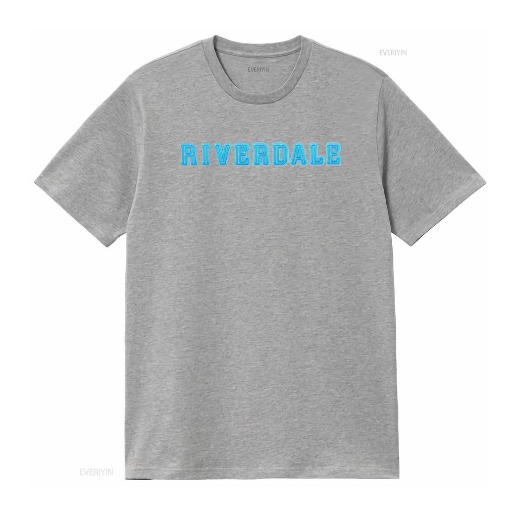 Riverdale Logo Neon Blue Print Adult T Shirt Trendy Fashion for Fans vintage Washed graphic Unisex Stylish Casual