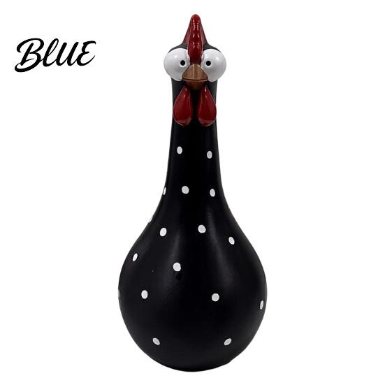 Playful Home Decoration Long Neck Colorful Chicken Statue Big Eye Cartoon Resin Rooster Vase Easy Care Vase Funny Outdoor Cock-Shaped for