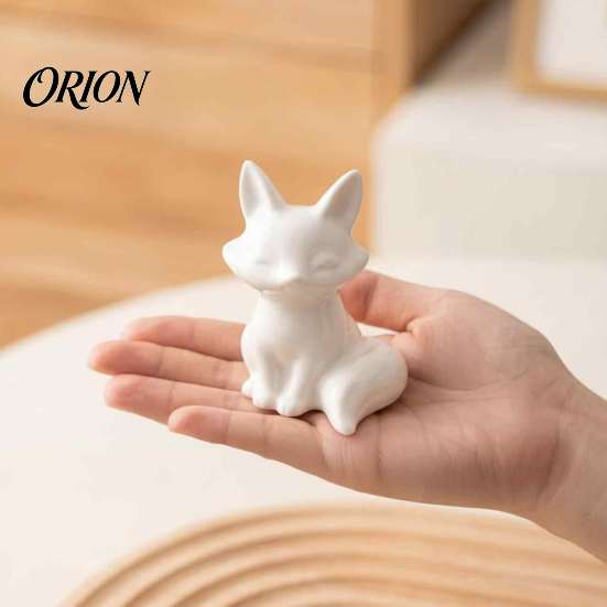 Luxury Home Accessories Ceramic Animal Figurine, Modern Minimalist Swan Fox Statue for Artistic Sculpture Wedding Cake Topper, Living Room,