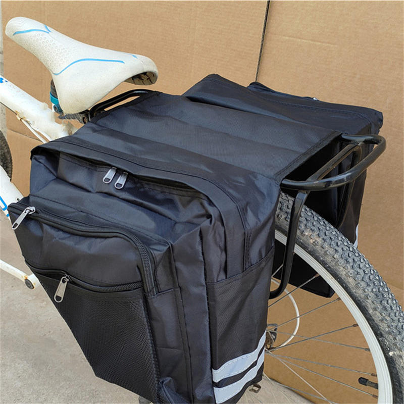 Large Capacity Double Side Bike Rear Rack Bag Durable Cycling Luggage Pannier Travel Back Seat Storage Trunk Bag