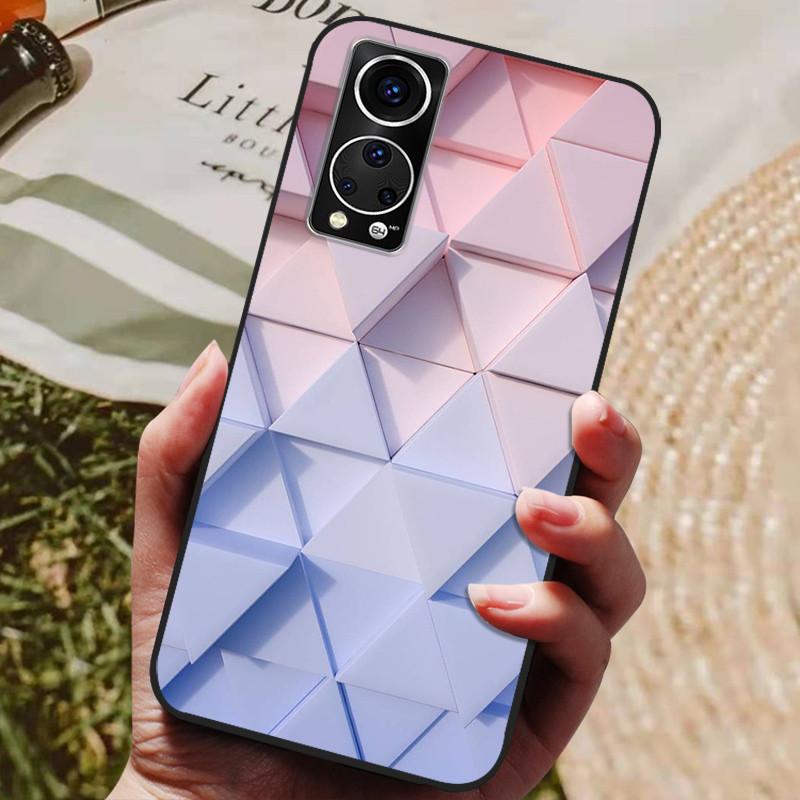 For ZTE Axon 30 5G Case Axon30 Cool Painted Silicone TPU Soft Cover for ZTE Axon 30 30S Cases Black Protective Phone Shells