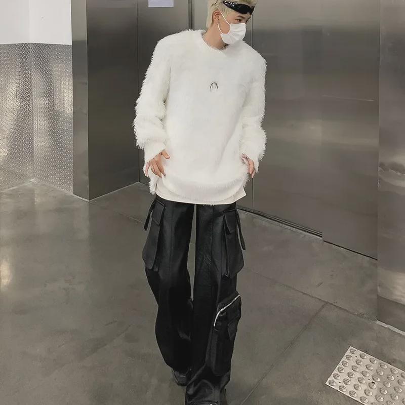 Unisex Trendy Koreanische Loose-Fit Pullover mit Schulterpolstern für Herbst/Winter